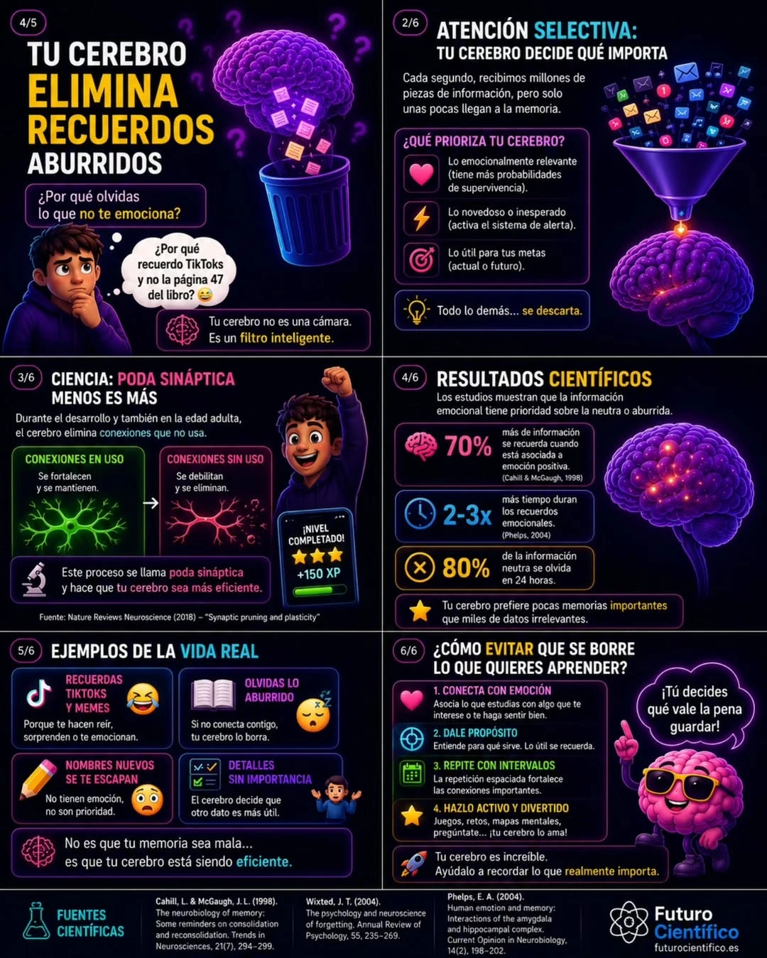 Tu cerebro elimina recuerdos aburridos